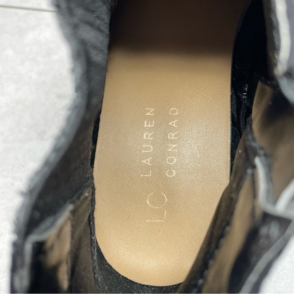 Lauren Conrad MOCHA Ankle Boot In Black Vegan Suede w/Metal Accents Size 10 - Picture 10 of 12